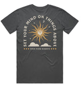 Set Your Mind on Things Above Tee Mineral BLack